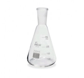 Erlenmeyer De Vidro Graduado Com Junta Esmerilhada - 250 Ml